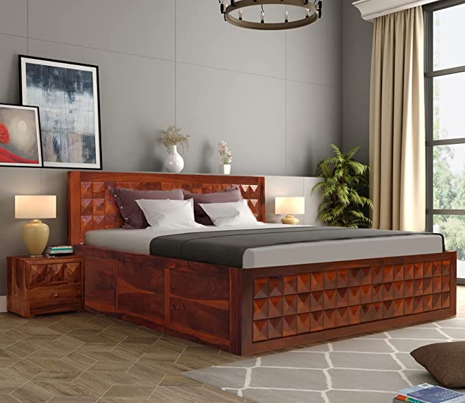 WoodCraft Royal Modern Box Storage Bed - Furnishiaa -  -